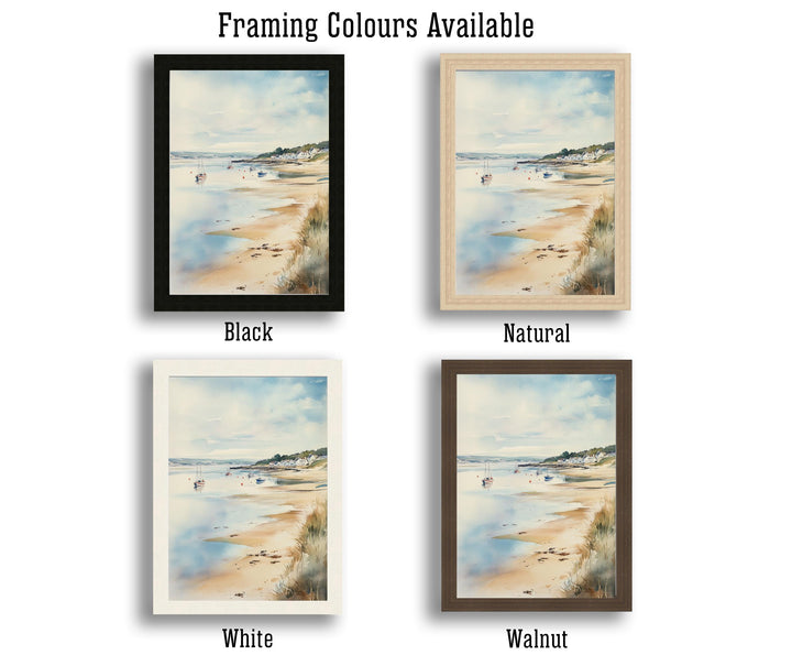 Hayle Watercolor Painting Cornwall Coastal Art Hayle Print Scenic Seaside Decor