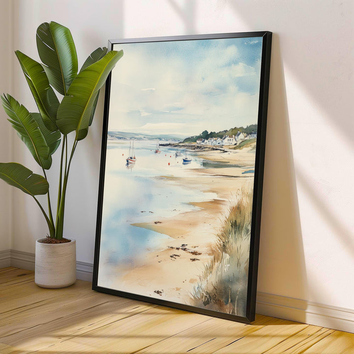 Hayle Watercolor Painting Cornwall Coastal Art Hayle Print Scenic Seaside Decor