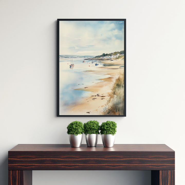 Hayle Watercolor Painting Cornwall Coastal Art Hayle Print Scenic Seaside Decor