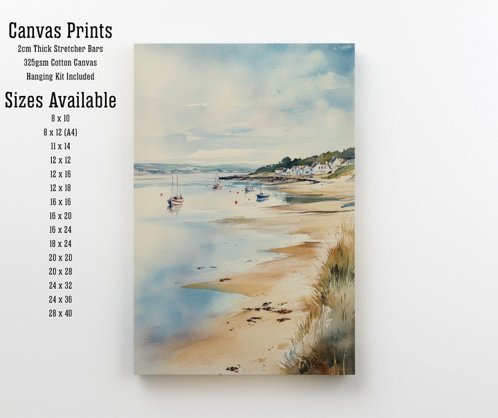 Hayle Watercolor Painting Cornwall Coastal Art Hayle Print Scenic Seaside Decor