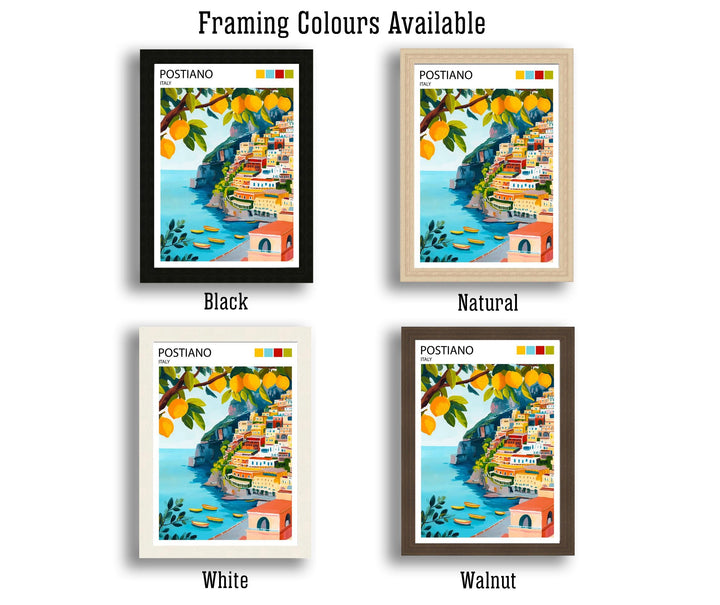 Positano Italy Travel Poster Amalfi Coast Art Positano Print Scenic Mediterranean Decor