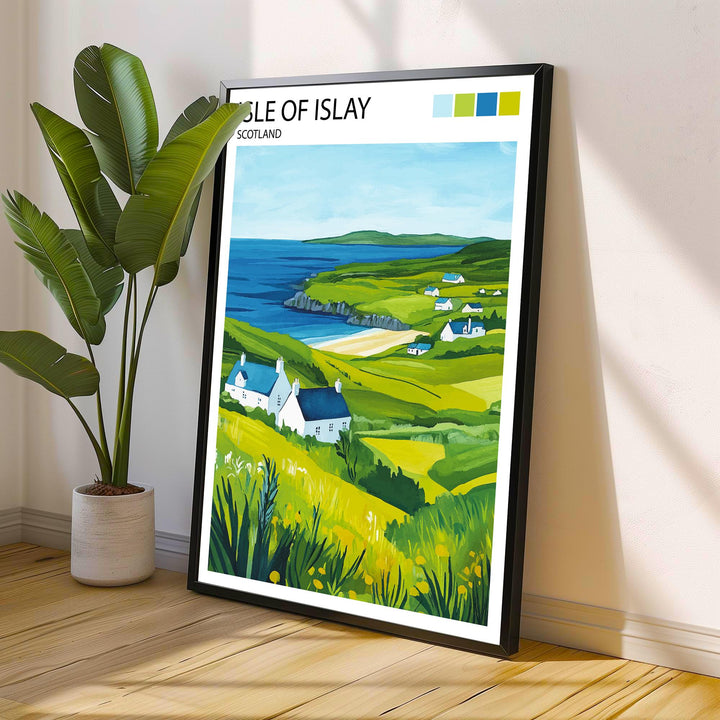 Isle of Islay Travel Poster Scottish Island Art Islay Print Scenic Scottish Coastal Decor
