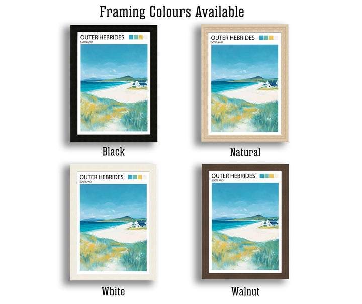 Outer Hebrides Travel Poster Scottish Islands Art Outer Hebrides Print Scenic Scottish Coast Decor