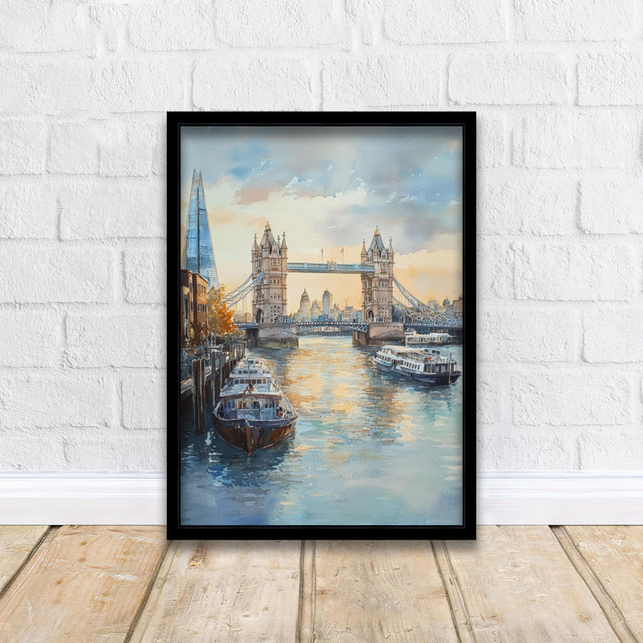 London Watercolor Painting UK City Art London Print Scenic Cityscape Decor Gift for London Lovers