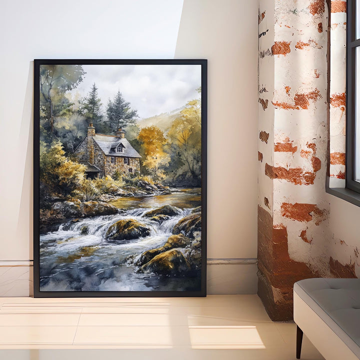 Betws-y-Coed Travel Poster North Wales Village Art Betws-y-Coed Print Scenic Mountain Village Decor Gift for Wales Lovers