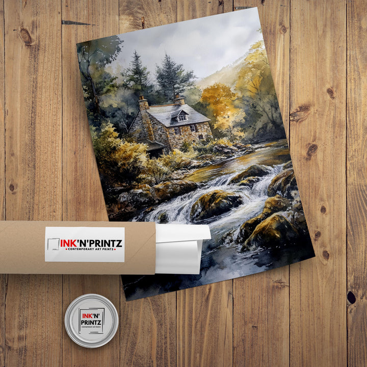 Betws-y-Coed Travel Poster North Wales Village Art Betws-y-Coed Print Scenic Mountain Village Decor Gift for Wales Lovers