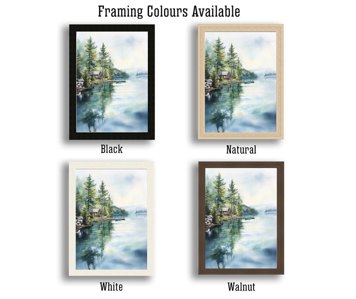 Muskoka Watercolor Painting Ontario Canada Art Muskoka Print Scenic Lake Decor Gift for Canada Lovers