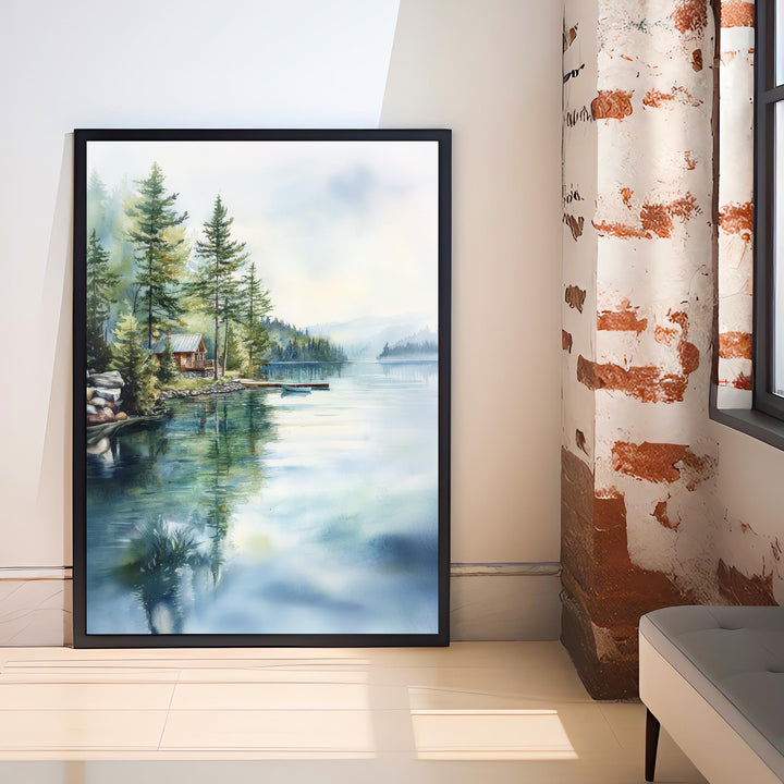 Muskoka Watercolor Painting Ontario Canada Art Muskoka Print Scenic Lake Decor Gift for Canada Lovers