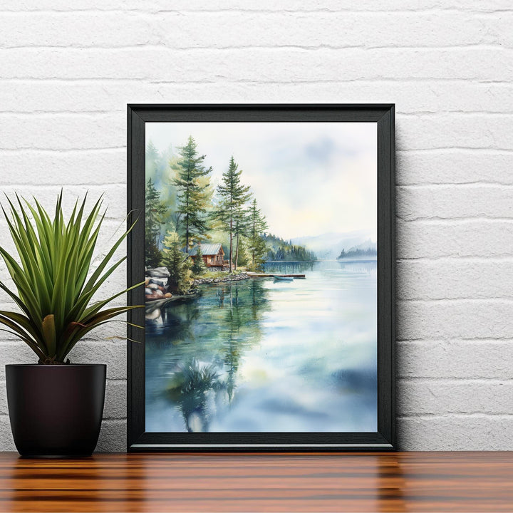 Muskoka Watercolor Painting Ontario Canada Art Muskoka Print Scenic Lake Decor Gift for Canada Lovers