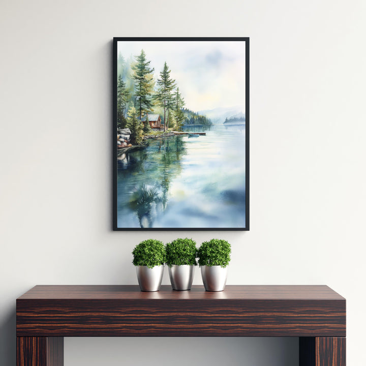 Muskoka Watercolor Painting Ontario Canada Art Muskoka Print Scenic Lake Decor Gift for Canada Lovers