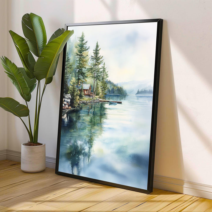 Muskoka Watercolor Painting Ontario Canada Art Muskoka Print Scenic Lake Decor Gift for Canada Lovers