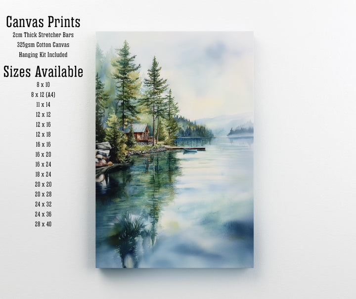 Muskoka Watercolor Painting Ontario Canada Art Muskoka Print Scenic Lake Decor Gift for Canada Lovers