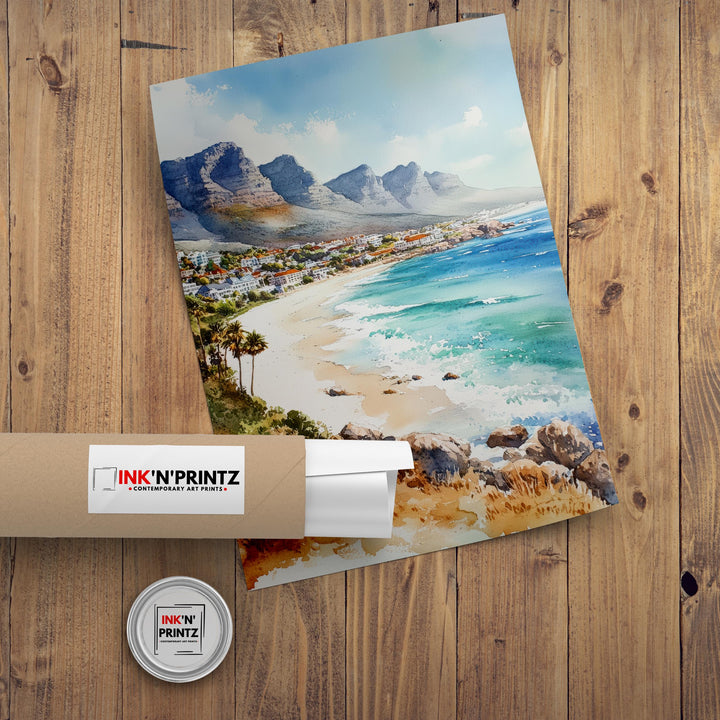 South Africa Watercolor Painting African Landscape Art South Africa Print Scenic Safari Decor Gift for South Africa Lovers