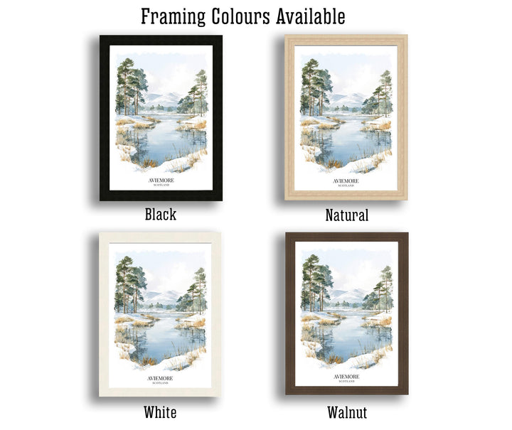 Aviemore Scotland Watercolor Painting Scottish Highlands Art Aviemore Print Scenic Mountain Village Decor