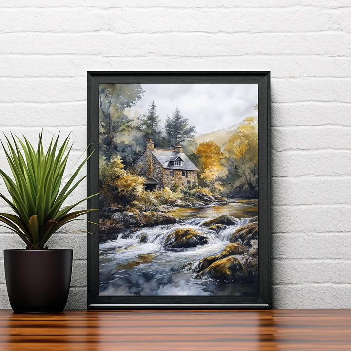 Betws-y-Coed Travel Poster North Wales Village Art Betws-y-Coed Print Scenic Mountain Village Decor Gift for Wales Lovers
