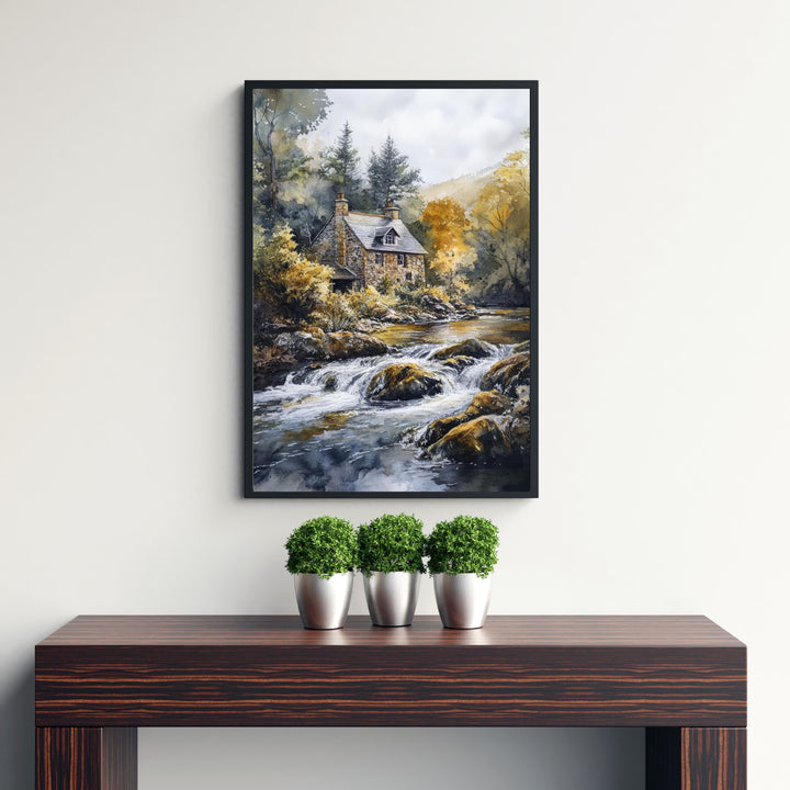 Betws-y-Coed Travel Poster North Wales Village Art Betws-y-Coed Print Scenic Mountain Village Decor Gift for Wales Lovers