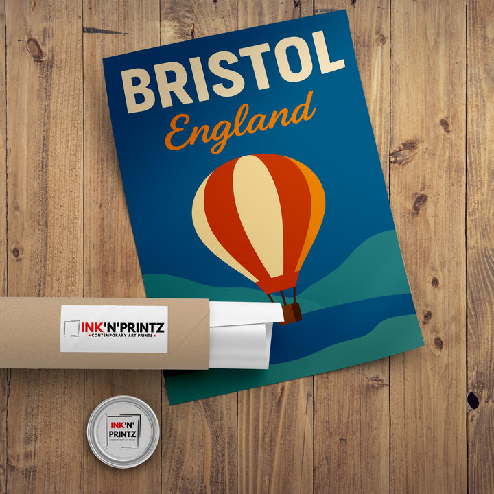 Bristol England Vintage Travel Poster Bristol Art Scenic City Decor Gift for England Lovers Wanderlust Decor