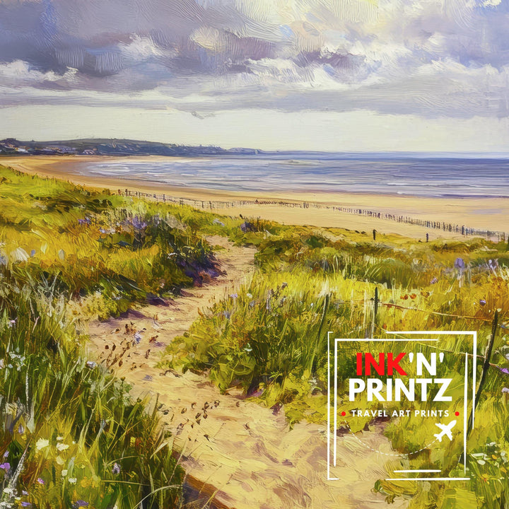 West Kirby Oil Painting Poster Wirral England Wall Art Coastal Landscape Print Gift for UK Travel Lovers and Fans of Scenic British