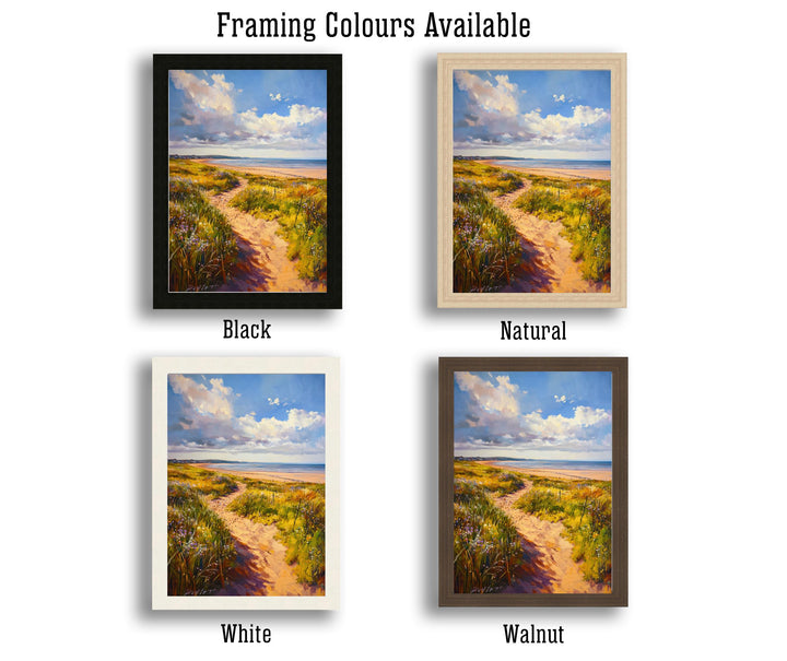 West Kirby Oil Painting Poster Wirral England Wall Art Coastal Landscape Print Gift for UK Travel Lovers and Fans of Scenic British