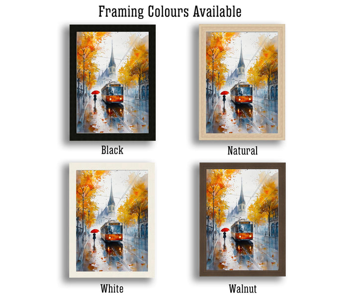 Zurich Watercolour Painting Poster Switzerland Wall Art Historic City Landscape Print Gift for Europe Travel Lovers and Fans