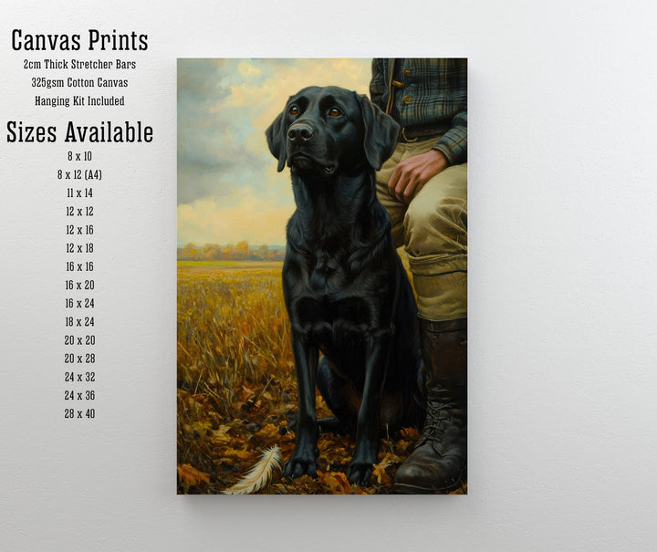Black Labrador Watercolor Print Cottagecore Decor Rustic Dog Painting Loyal Companion Wall Art