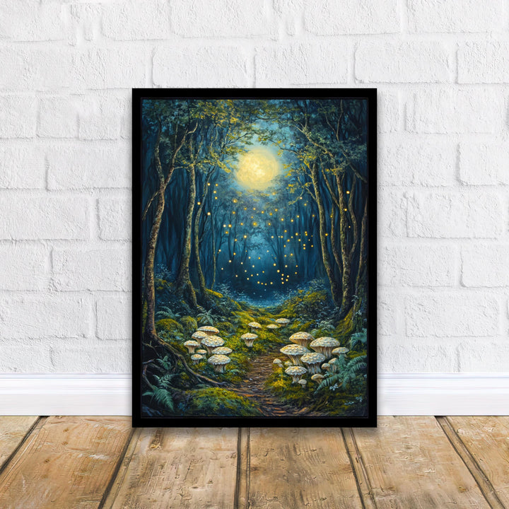 Enchanted Fairy Grove Art Print Mystical Woodland Wall Art Vintage Fantasy Poster for Living Room Bedroom or Gallery Wall Whimsical Nature