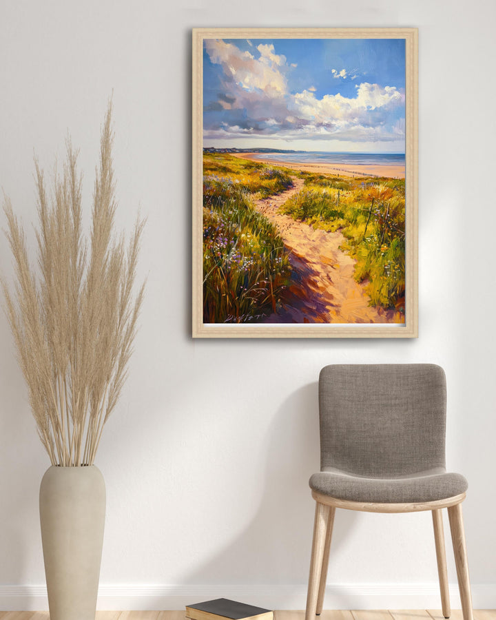 West Kirby Travel Poster Print Wirral England Wall Art Coastal Landscape Gift for UK Seaside Lovers and Fans of Scenic British North West