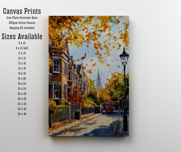 West Ealing Watercolour Print London W13 Art Suburban Street Scene Victorian Houses Home Decor Ealing Gift Commuter Town Poster