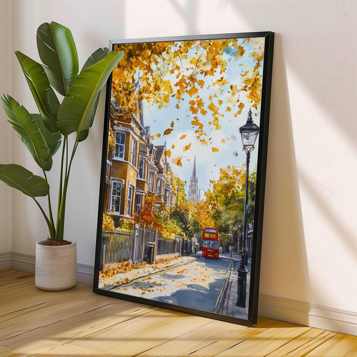 West Ealing Watercolour Print London W13 Art Suburban Street Scene Victorian Houses Home Decor Ealing Gift Commuter Town Poster