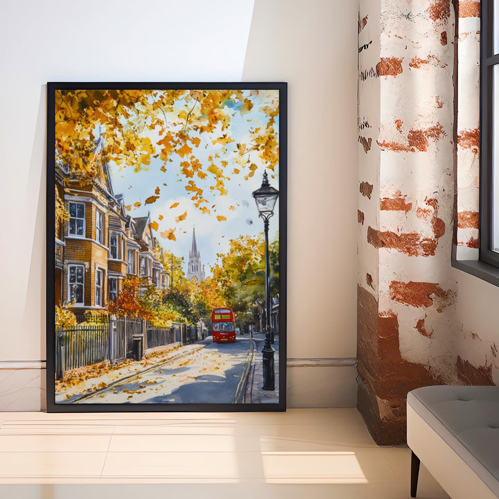 West Ealing Watercolour Print London W13 Art Suburban Street Scene Victorian Houses Home Decor Ealing Gift Commuter Town Poster