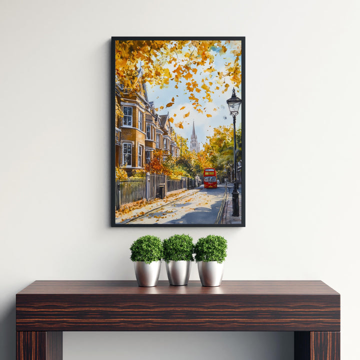 West Ealing Watercolour Print London W13 Art Suburban Street Scene Victorian Houses Home Decor Ealing Gift Commuter Town Poster