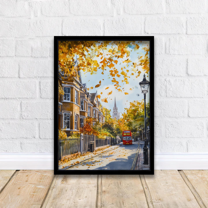 West Ealing Watercolour Print London W13 Art Suburban Street Scene Victorian Houses Home Decor Ealing Gift Commuter Town Poster
