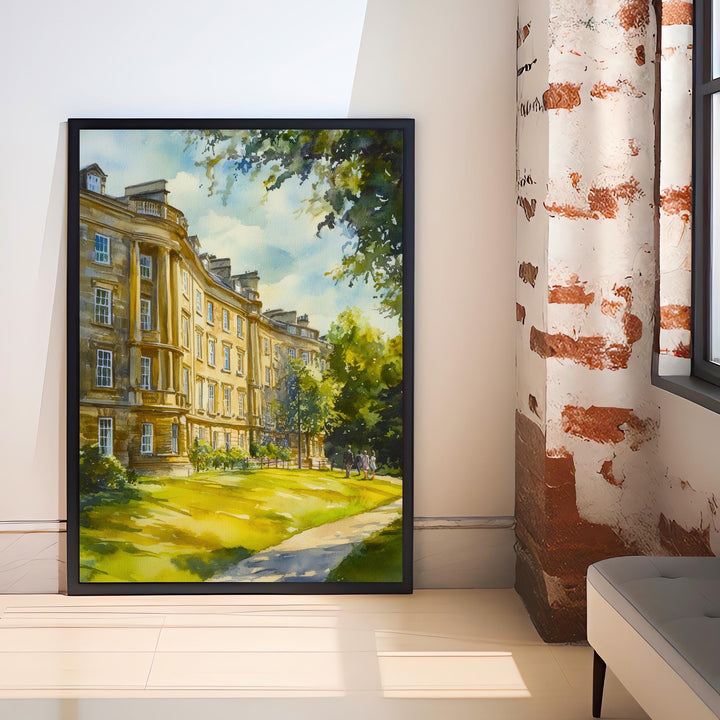 Royal Crescent Bath Watercolour Print Georgian Architecture Art John Wood the Younger Jane Austen Home Decor UK Travel Poster