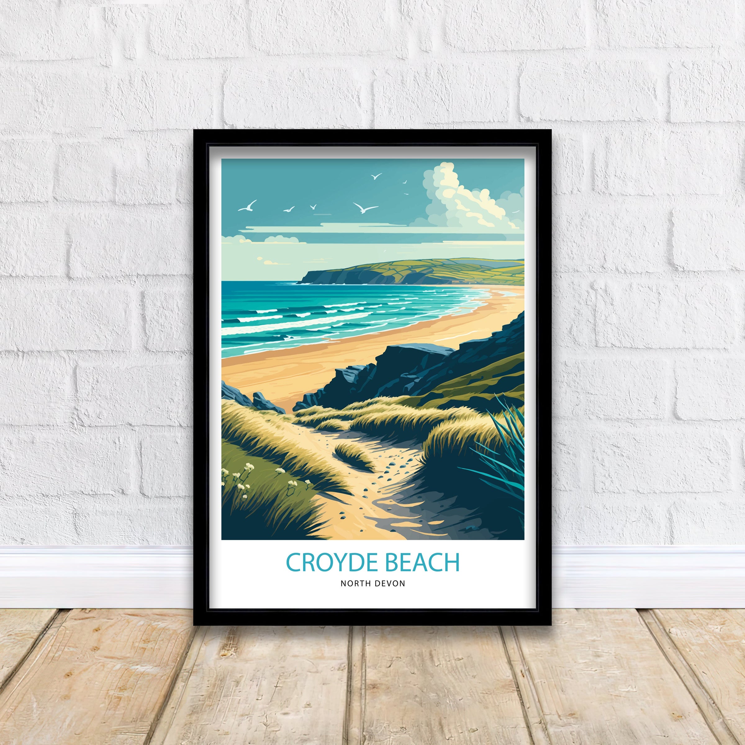 Devon Travel Posters – Scenic Wall Art of England’s Picturesque Coast and Countryside