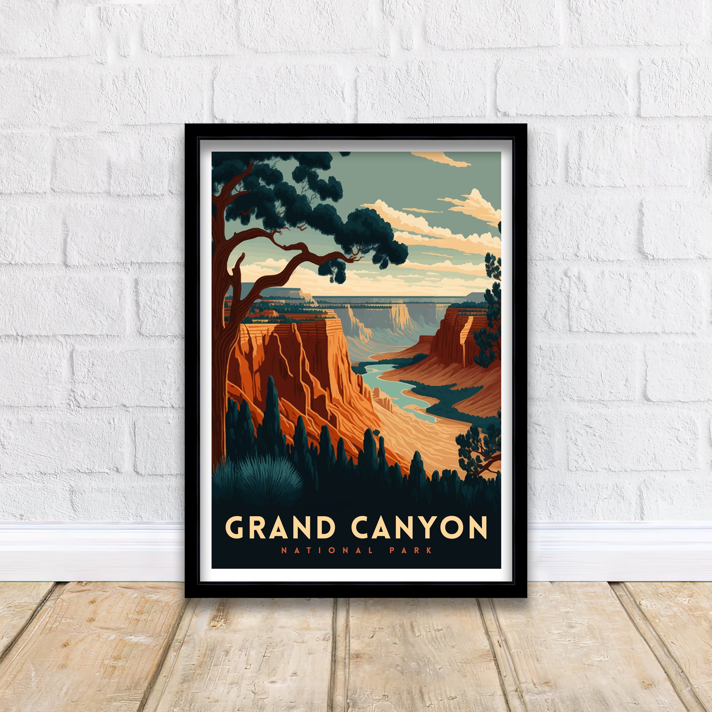 Arizona Travel Posters – Scenic Wall Art of the Grand Canyon State’s Desert Landscapes and Red Rock Vistas