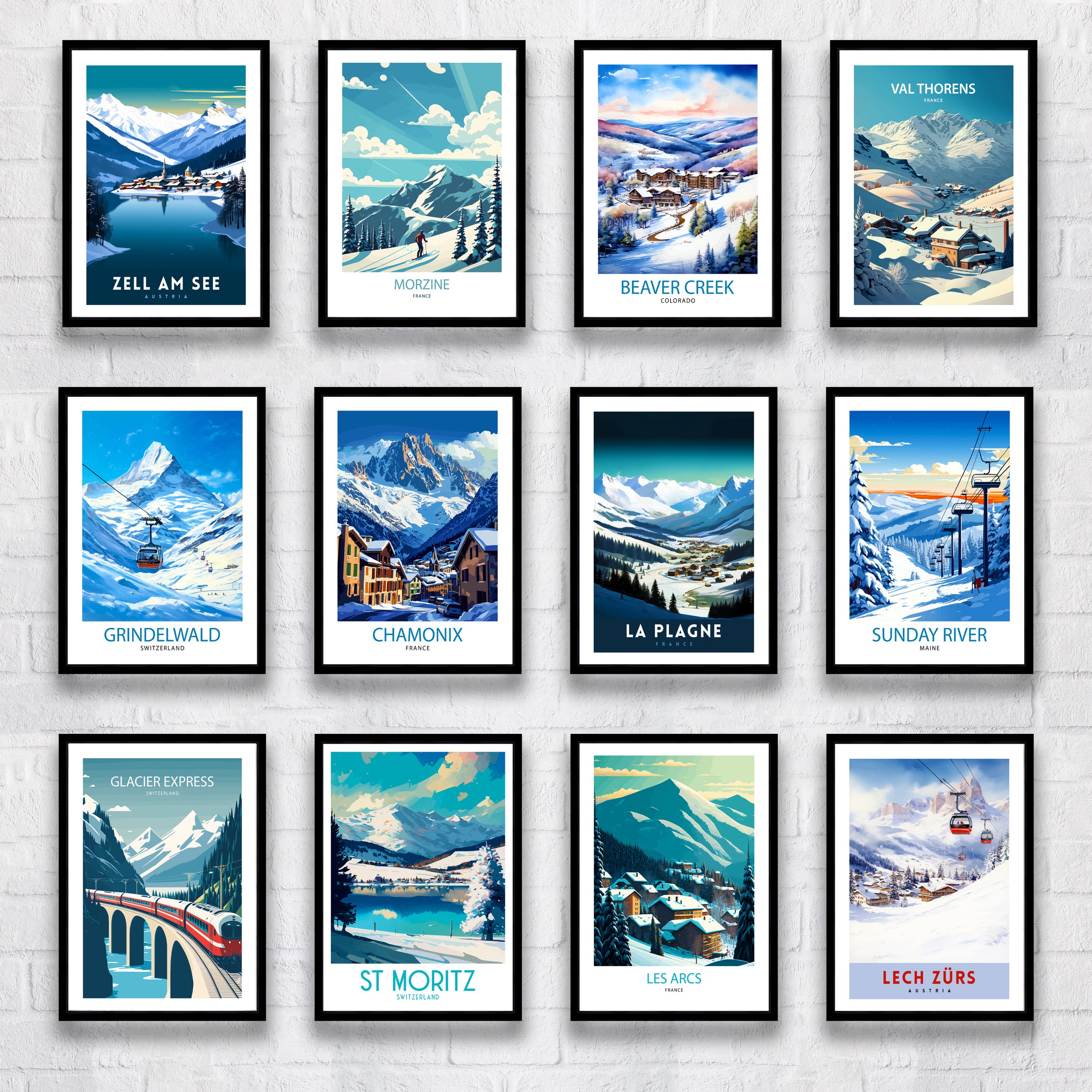 Ski Resort Art Prints & Posters