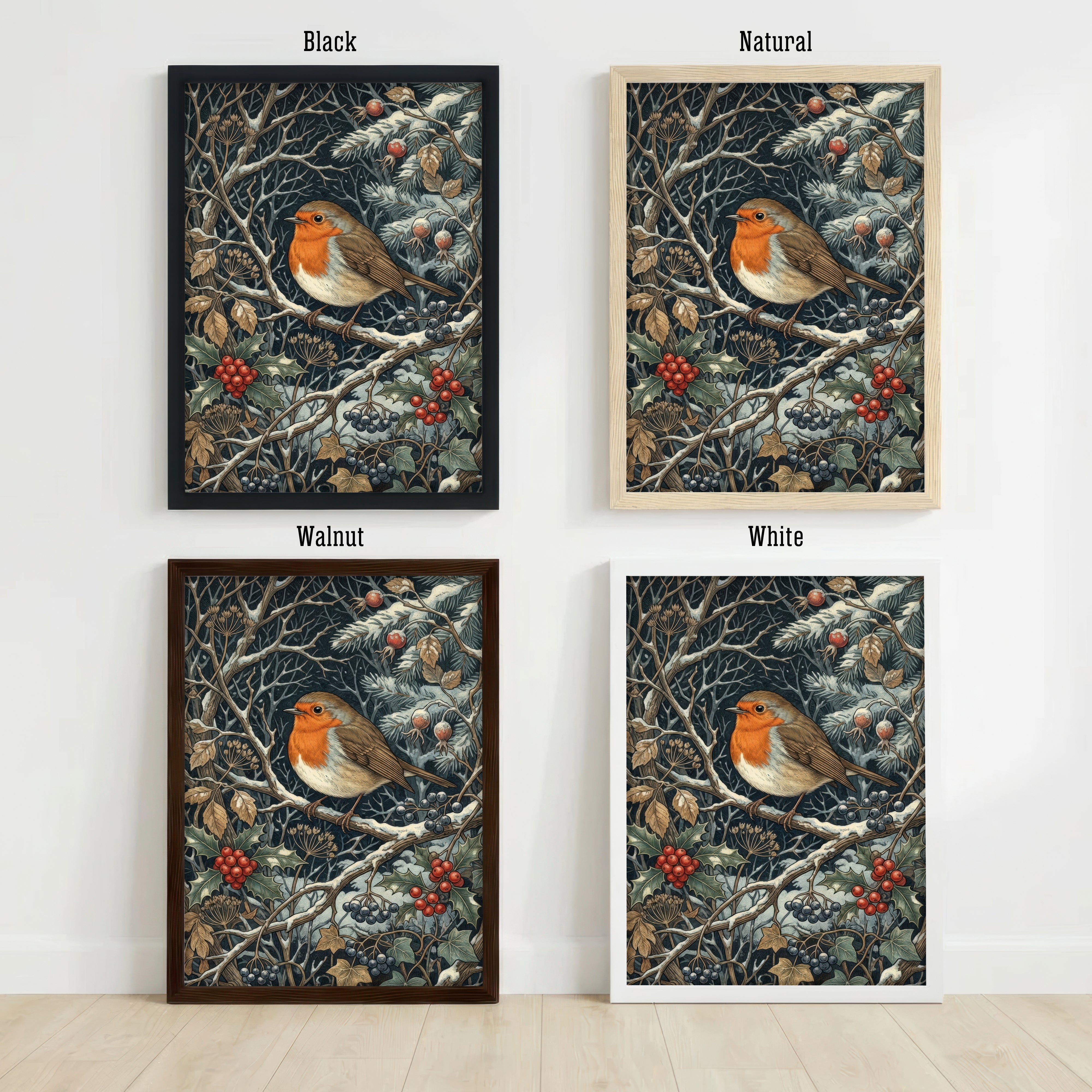 Robin Botanical Art Print
