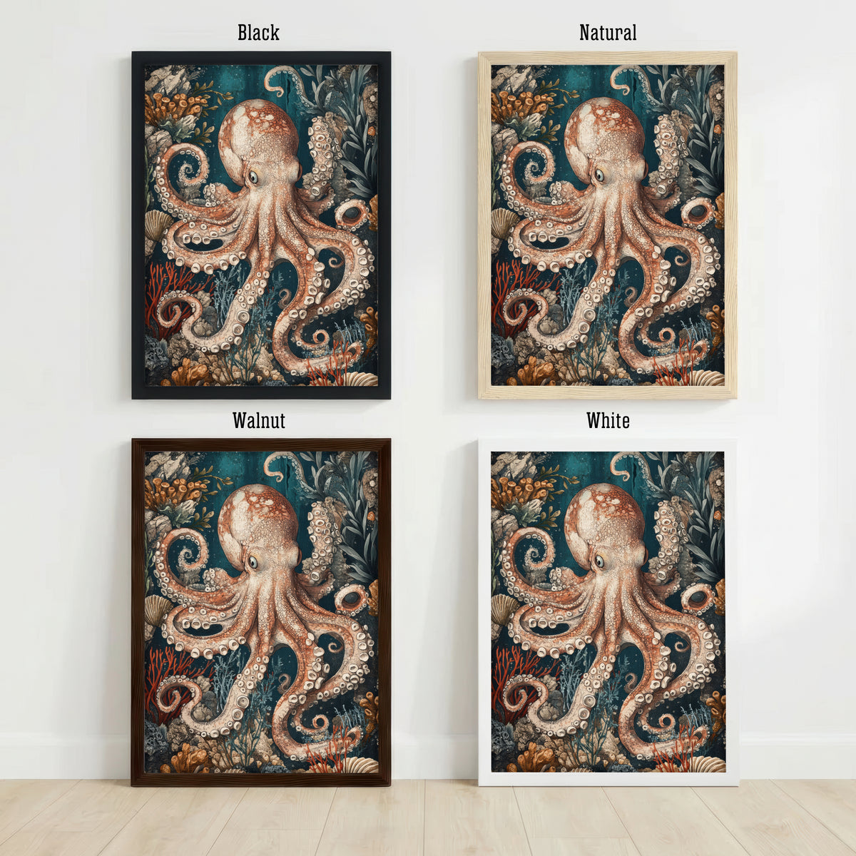 Vintage Octopus Art Print