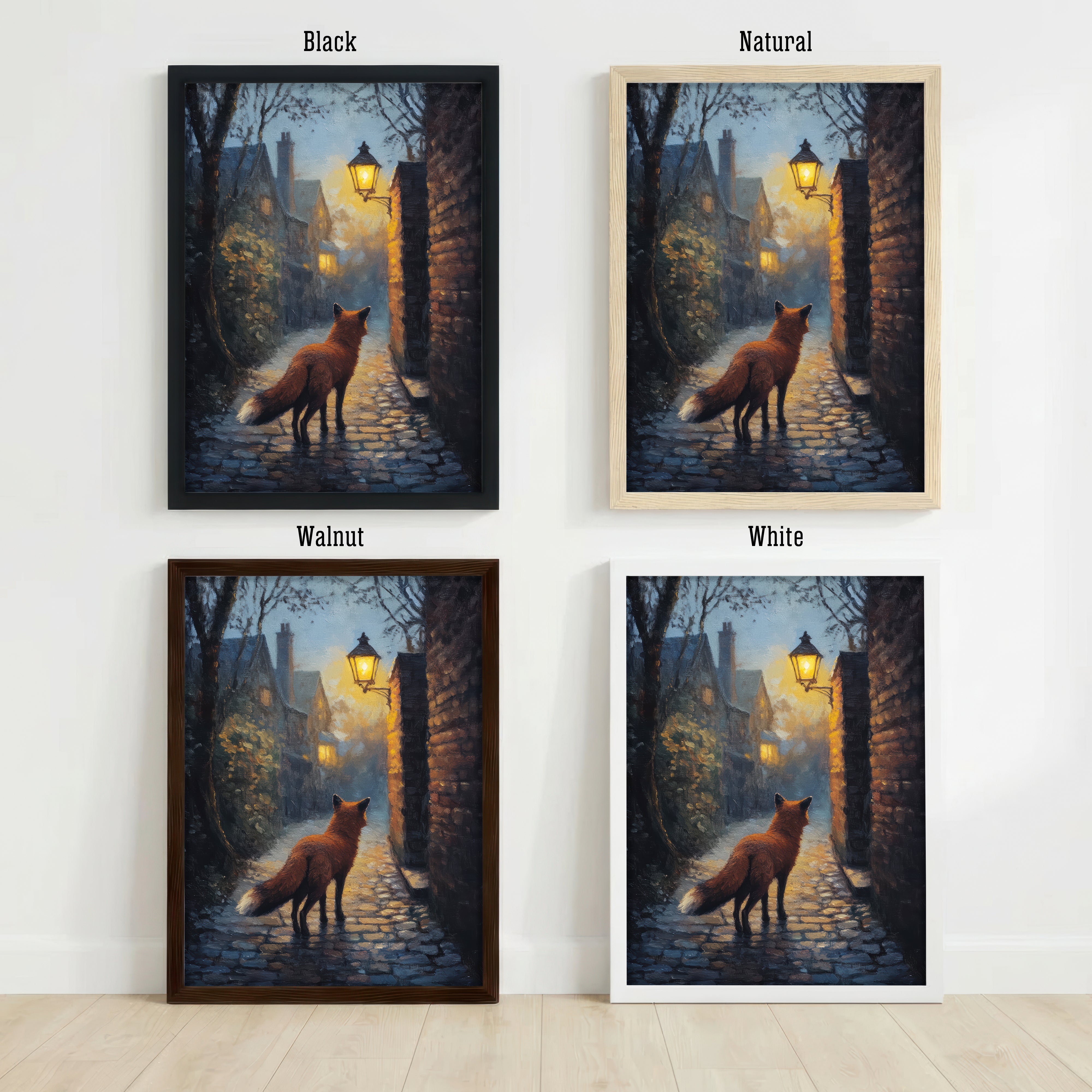 Lantern-Lit Fox Art Print