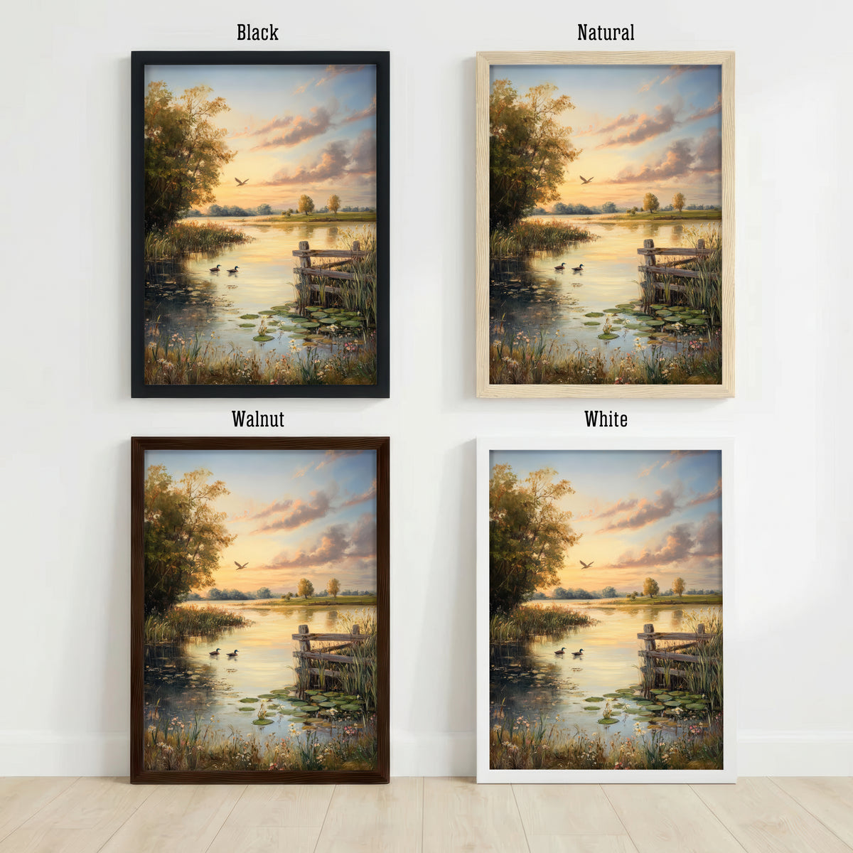 Golden Hour Duck Pond Art Print