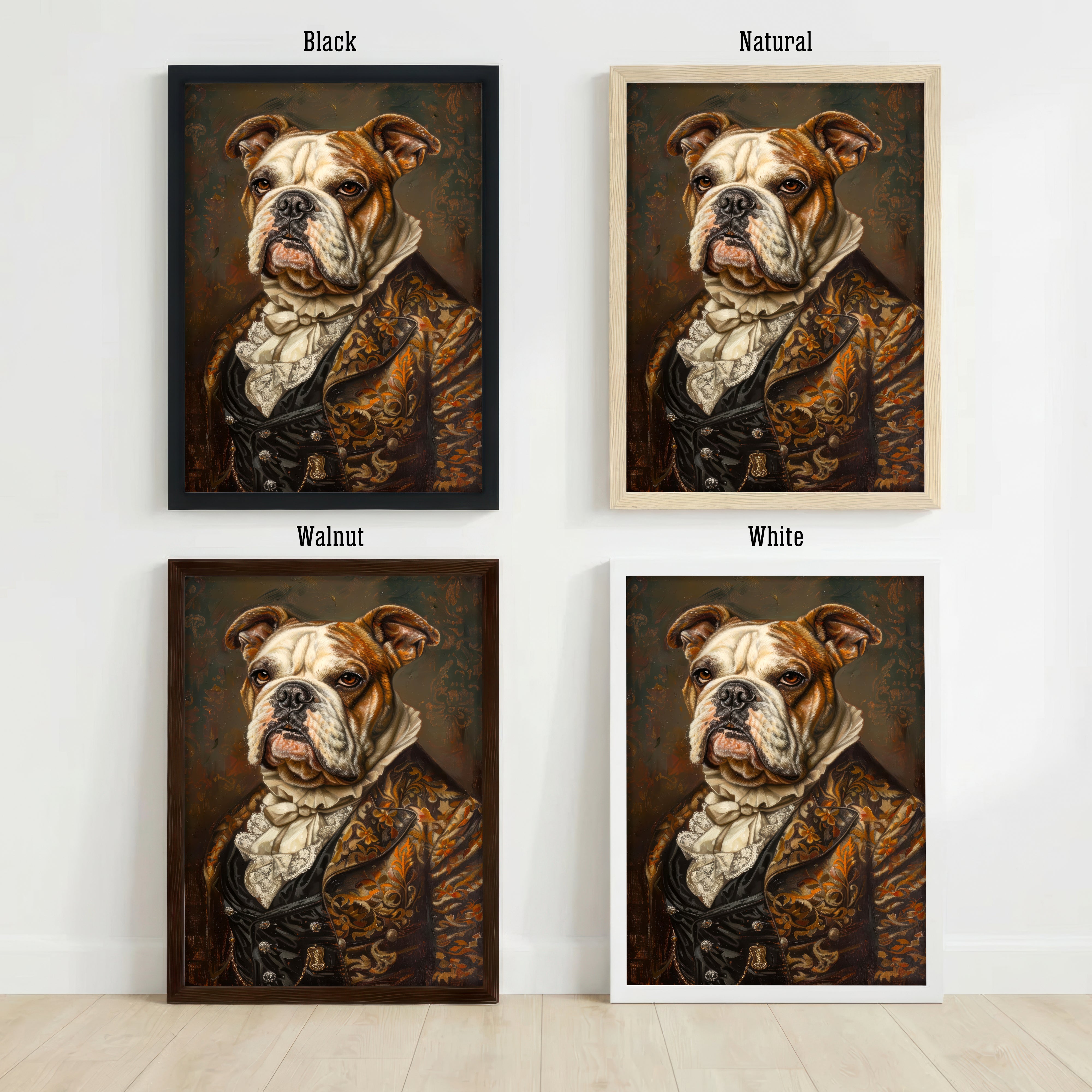 Victorian Bulldog Portrait Art Print