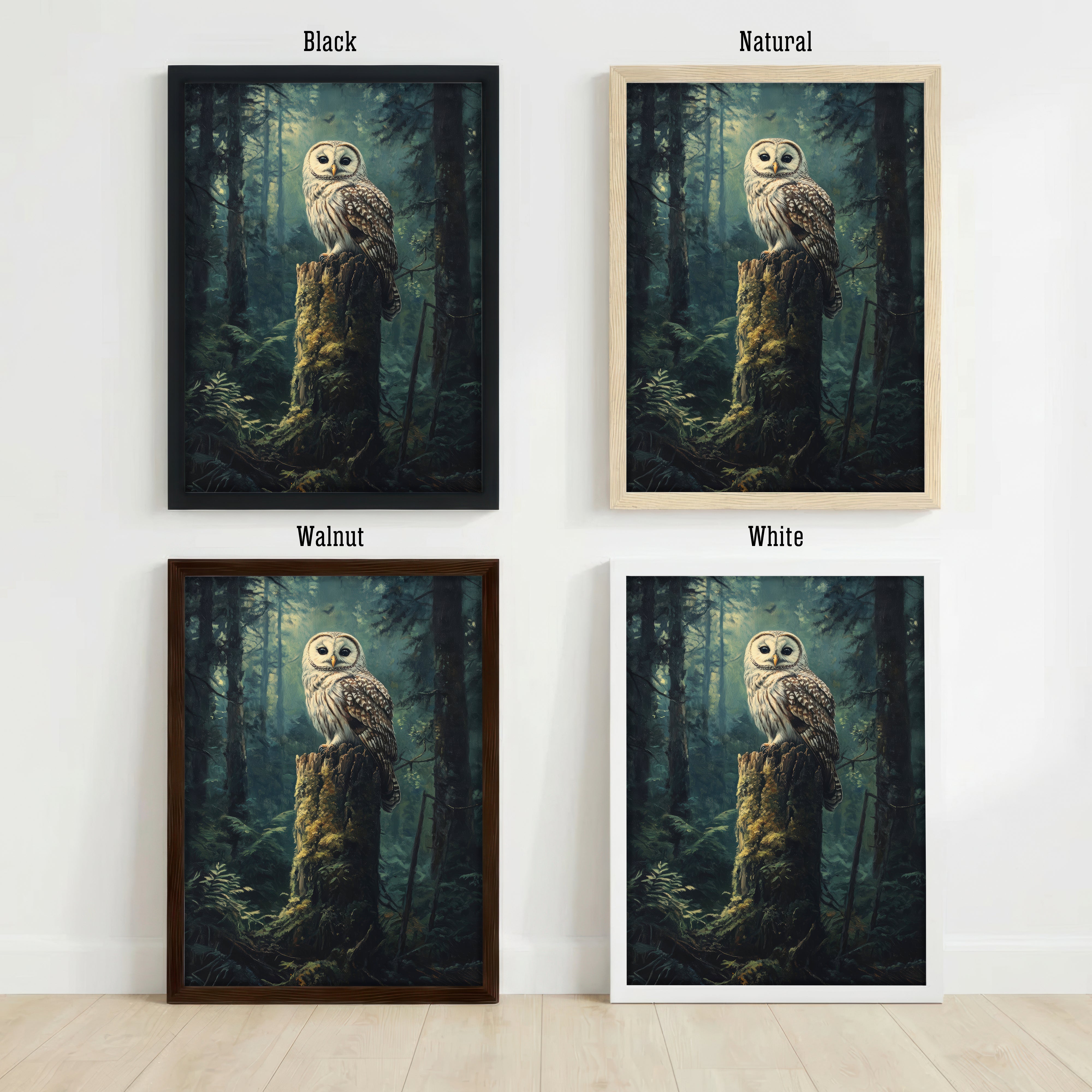 Owl in Forest Art Print