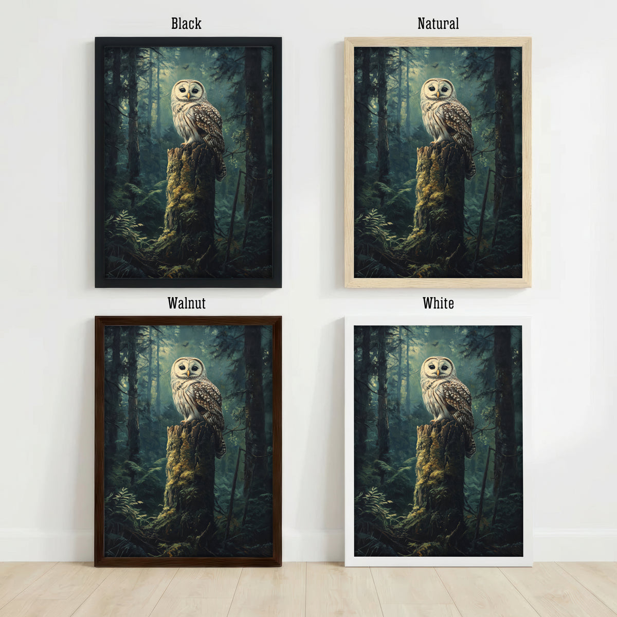 Owl in Forest Art Print