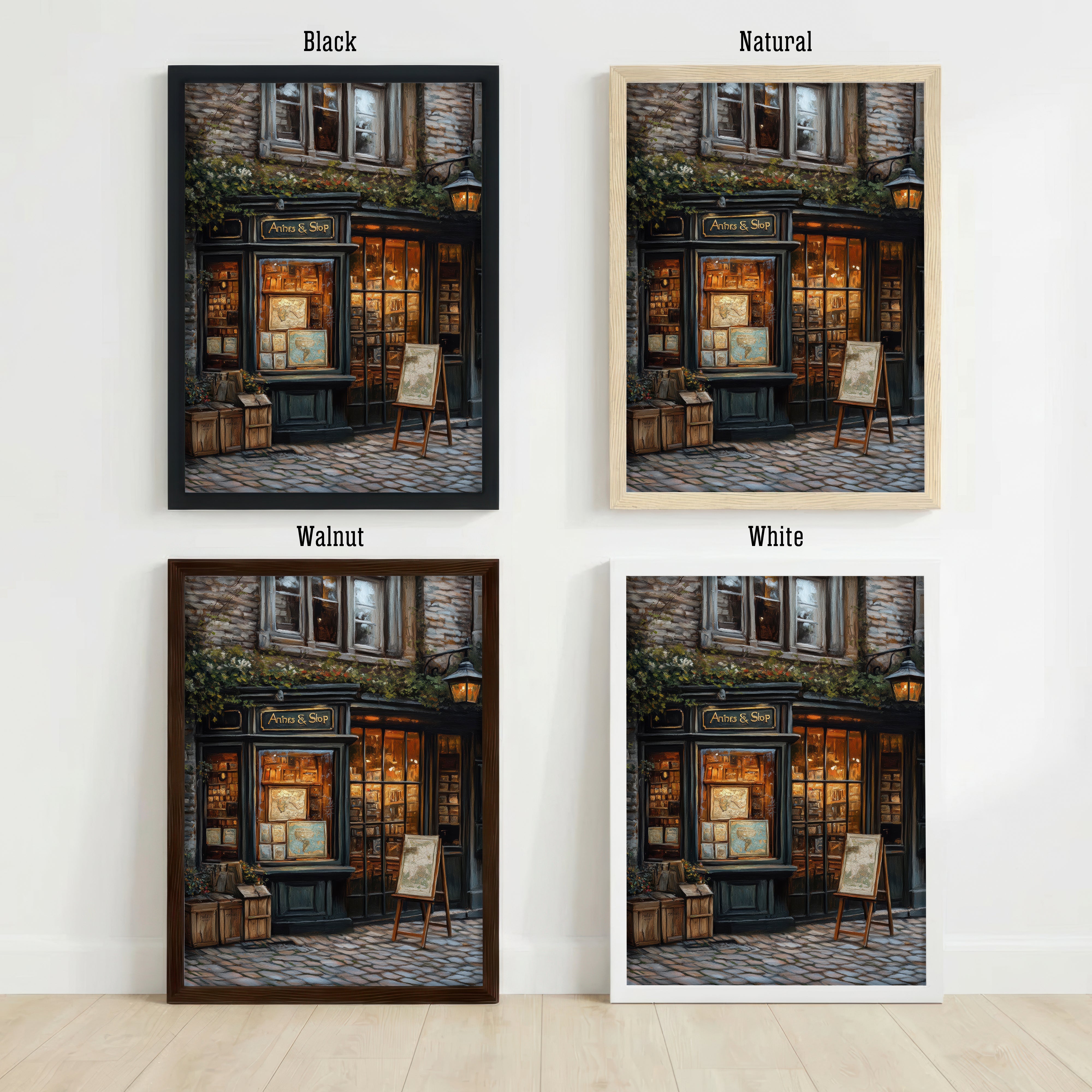 Antique Map Shop Art Print