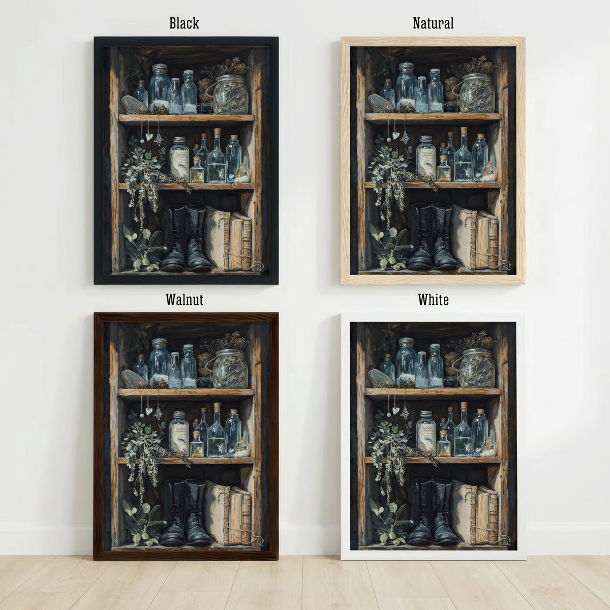 Dark Academia Apothecary Shelf Art Print