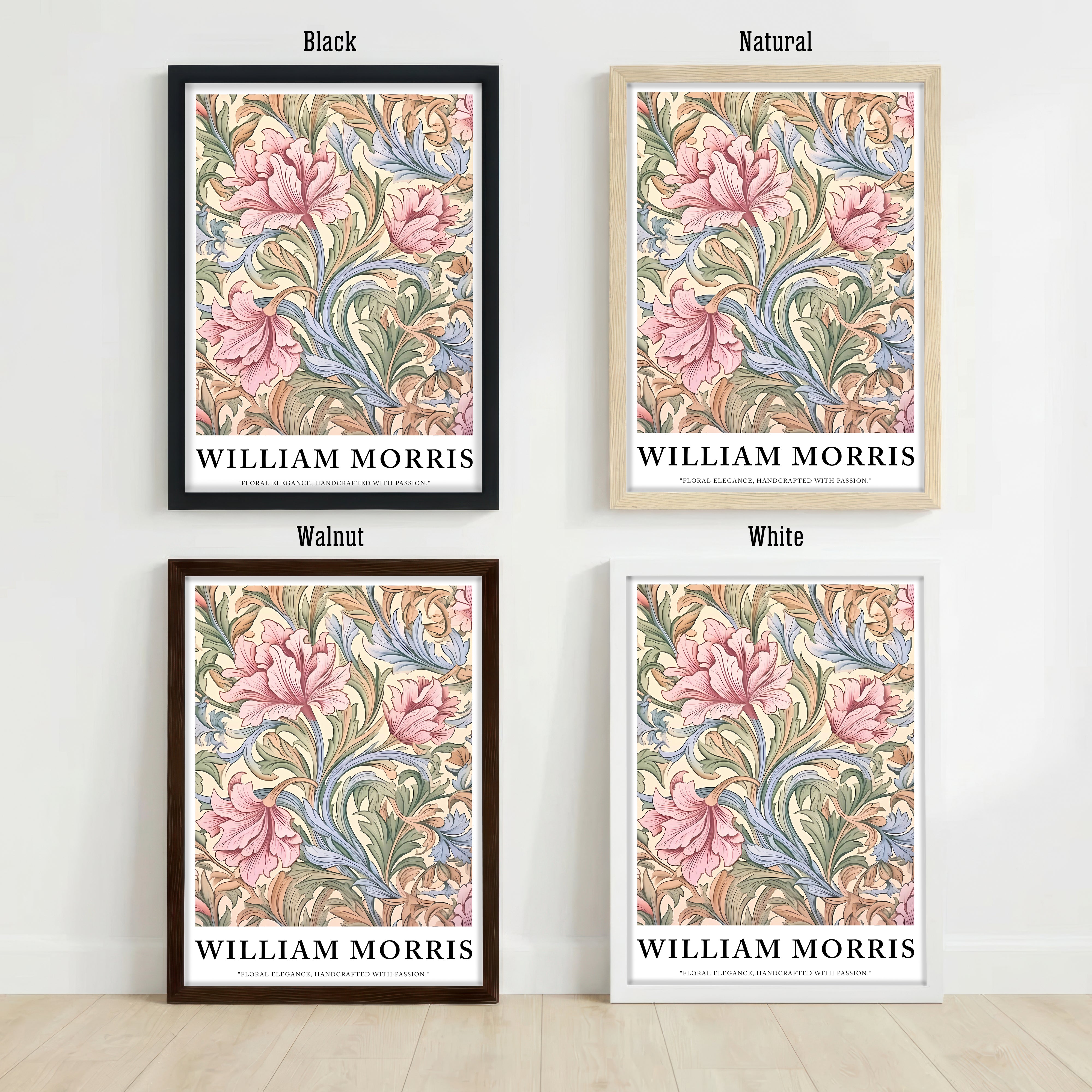 William Morris Inspired Floral Art Print