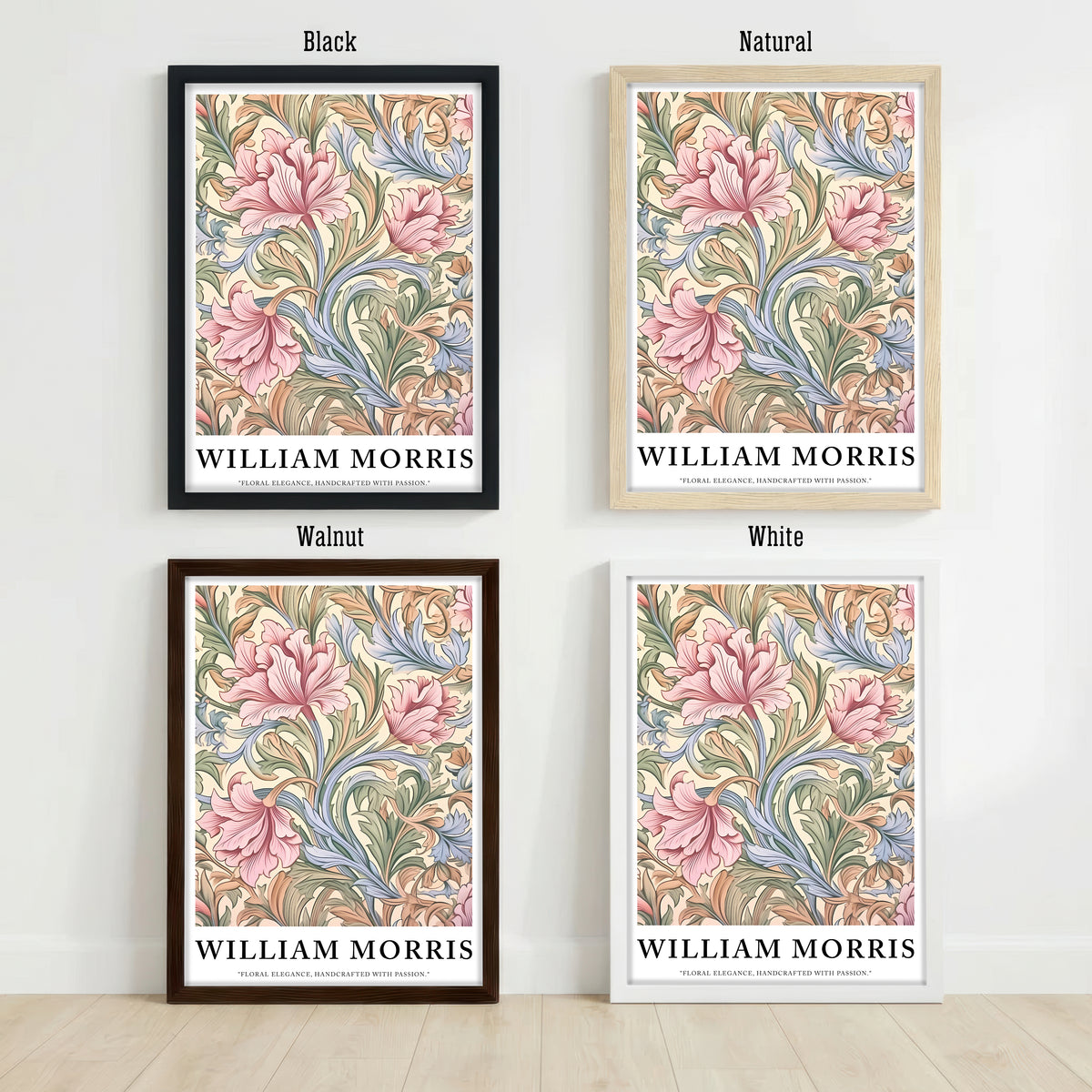 William Morris Inspired Floral Art Print