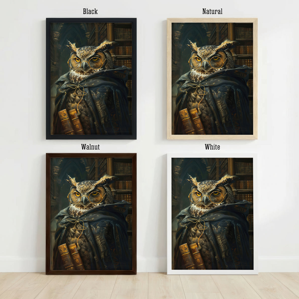 Wizard Owl Dark Academia Art Print