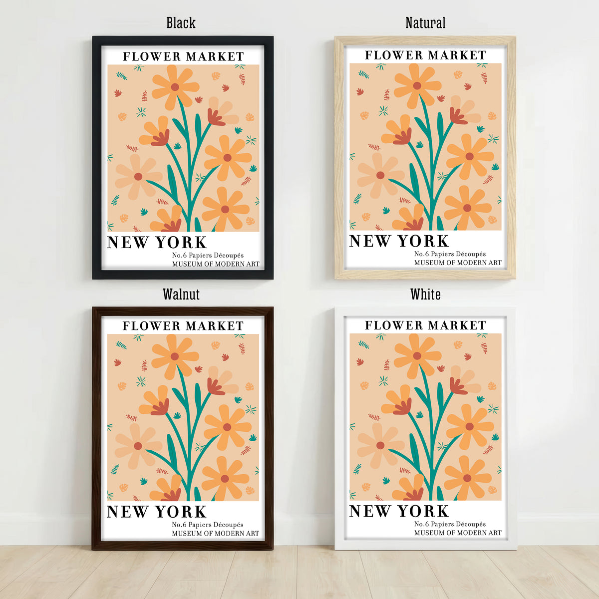Flower Market Cut Paper Art Print