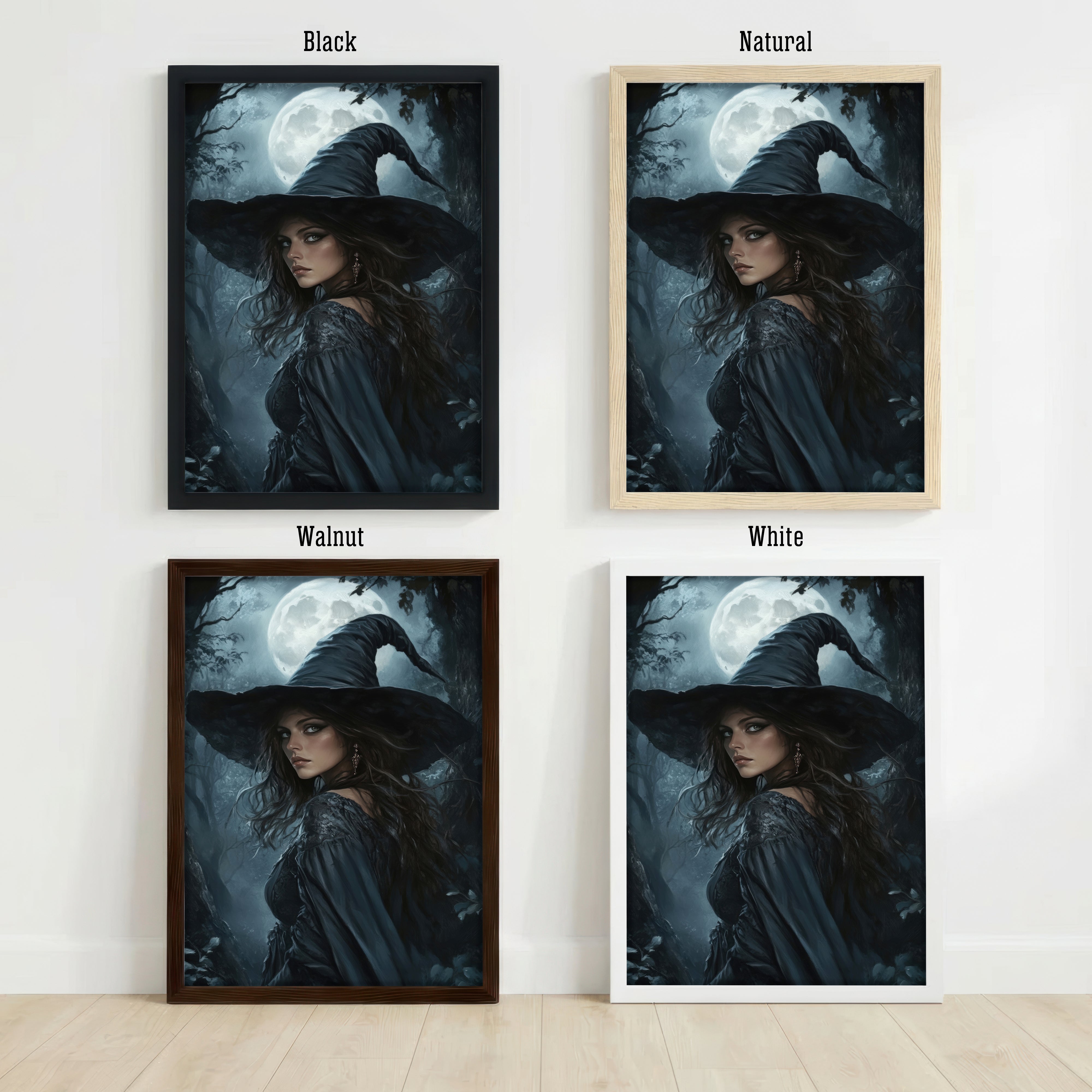 Moonlit Witch Portrait Art Print